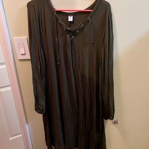 Olive green long sleeve dress